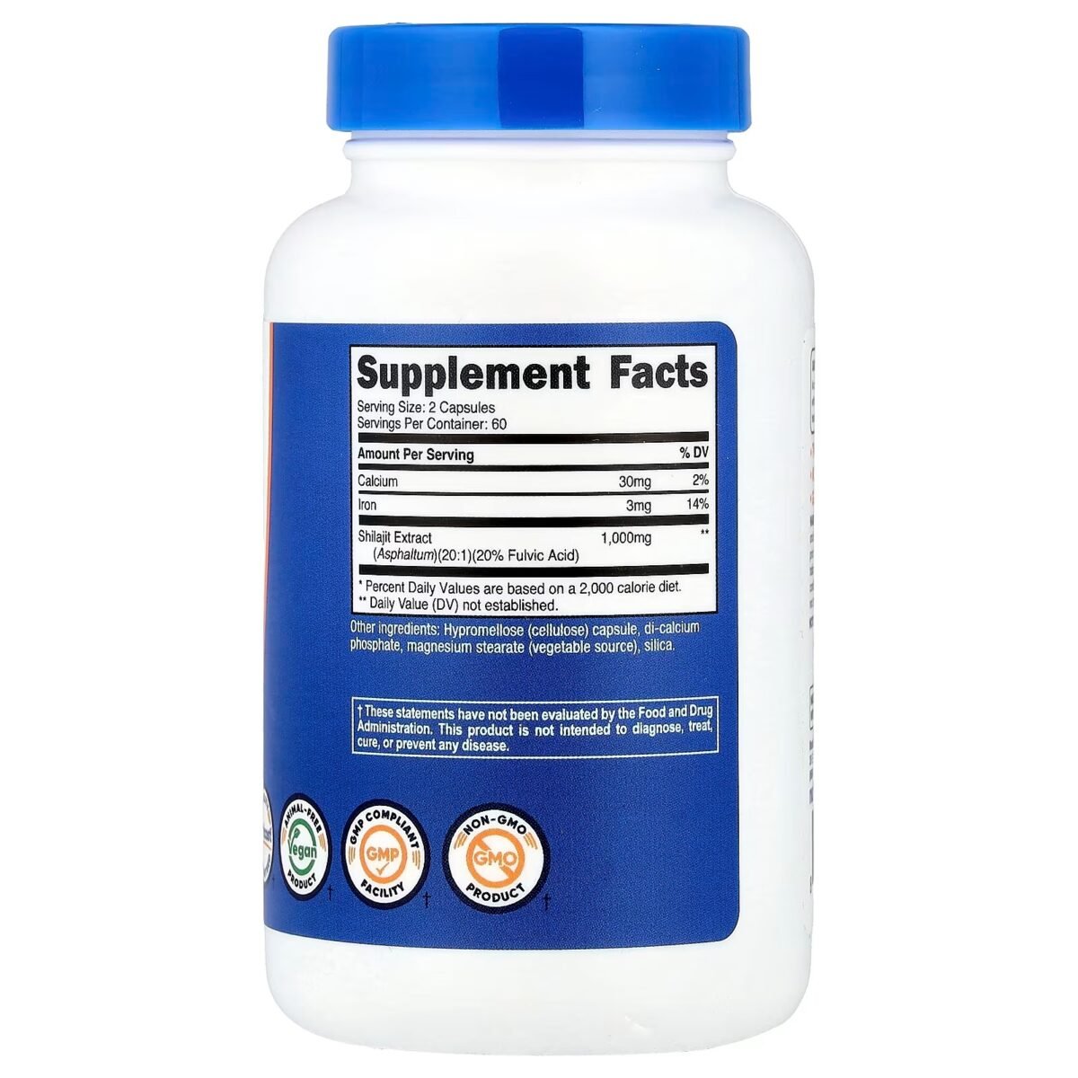 Nutricost Shilajit Capsules (1,000 mg Shilajit Per Serving), 120 Capsules - Image 2