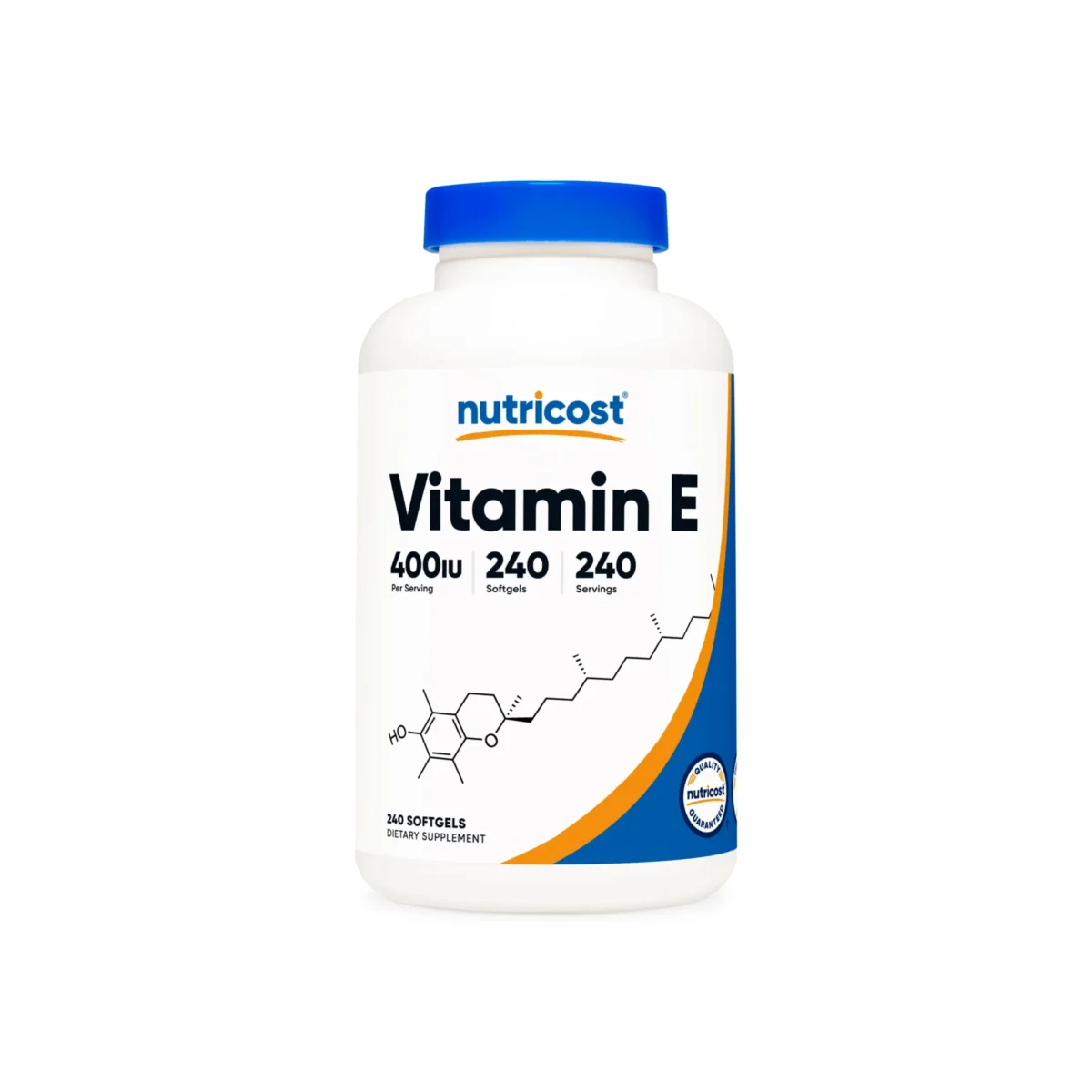 Nutricost Vitamin E 400 IU, 240 Softgel Capsules - Image 1