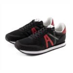 Armani Exchange Logo Lace-Up Sneakers -BlackR - Image 2