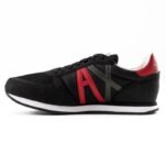 Armani Exchange Logo Lace-Up Sneakers -BlackR