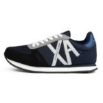 Armani Exchange Logo Lace-Up Sneakers -NavyBlack
