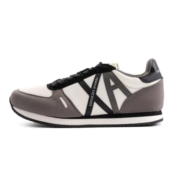 Armani Exchange Logo Lace-Up Sneakers -whiteGray