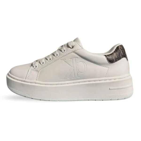 CK Dabria Women’s Sneakers – White/Brown Edition