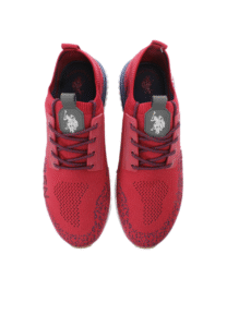 US Polo Felix001 Men’s Casual Sneakers – Dark Red - Image 2