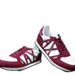 Armani Exchange Logo Lace-Up Sneakers -burgundy