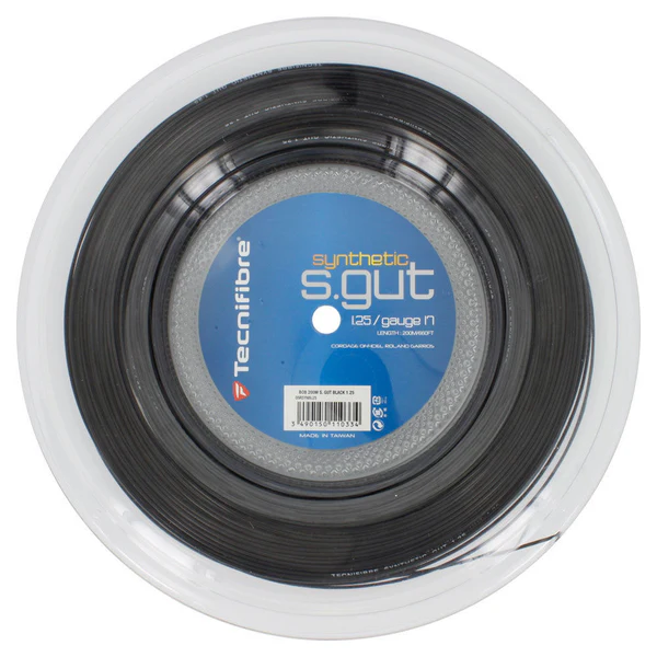 Tecnifibre Synthetic Gut 1.25mm – 200M Reel (Black)