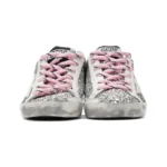 Golden Goose Women's Super-Star 'Silver and White Glitter' Sneakers - Image 4