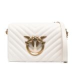 PINKO Mini Love Chevron Bag– WHITE