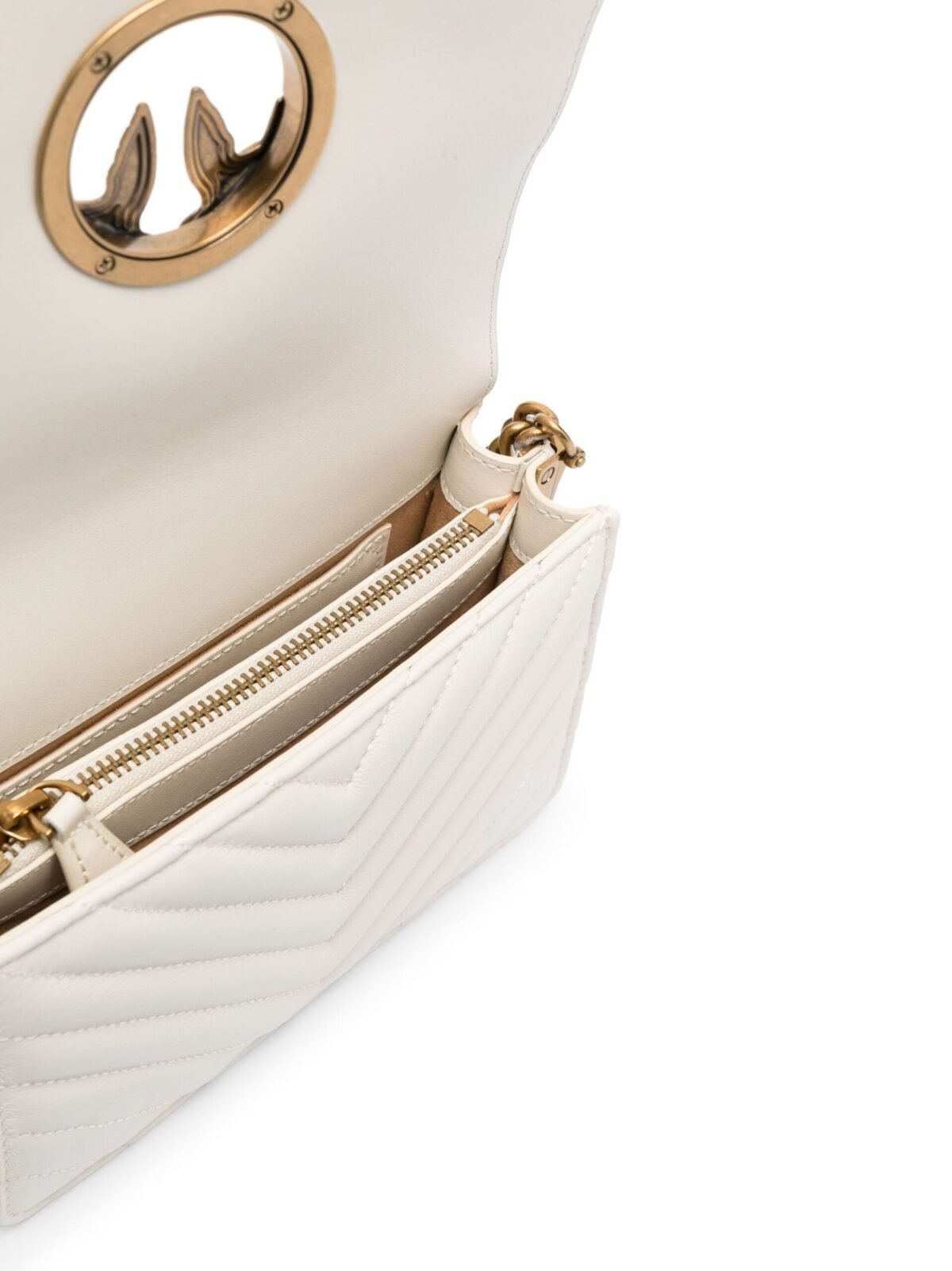 PINKO Mini Love Chevron Bag– WHITE - Image 4