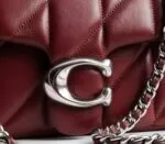 Coach Structured Shoulder Bag – Burgundy - Image 2