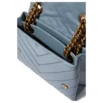 Kurt Geiger Kensington Large Shoulder Bag – Blue Leather - Image 2