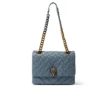 Kurt Geiger Kensington Large Shoulder Bag – Blue Leather
