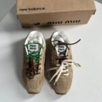 Miu Miu x New Balance Catwalk Style Dark Beige Unisex Shoe - Image 8