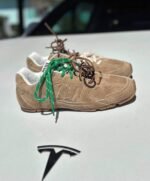 Miu Miu x New Balance Catwalk Style Dark Beige Unisex Shoe - Image 5