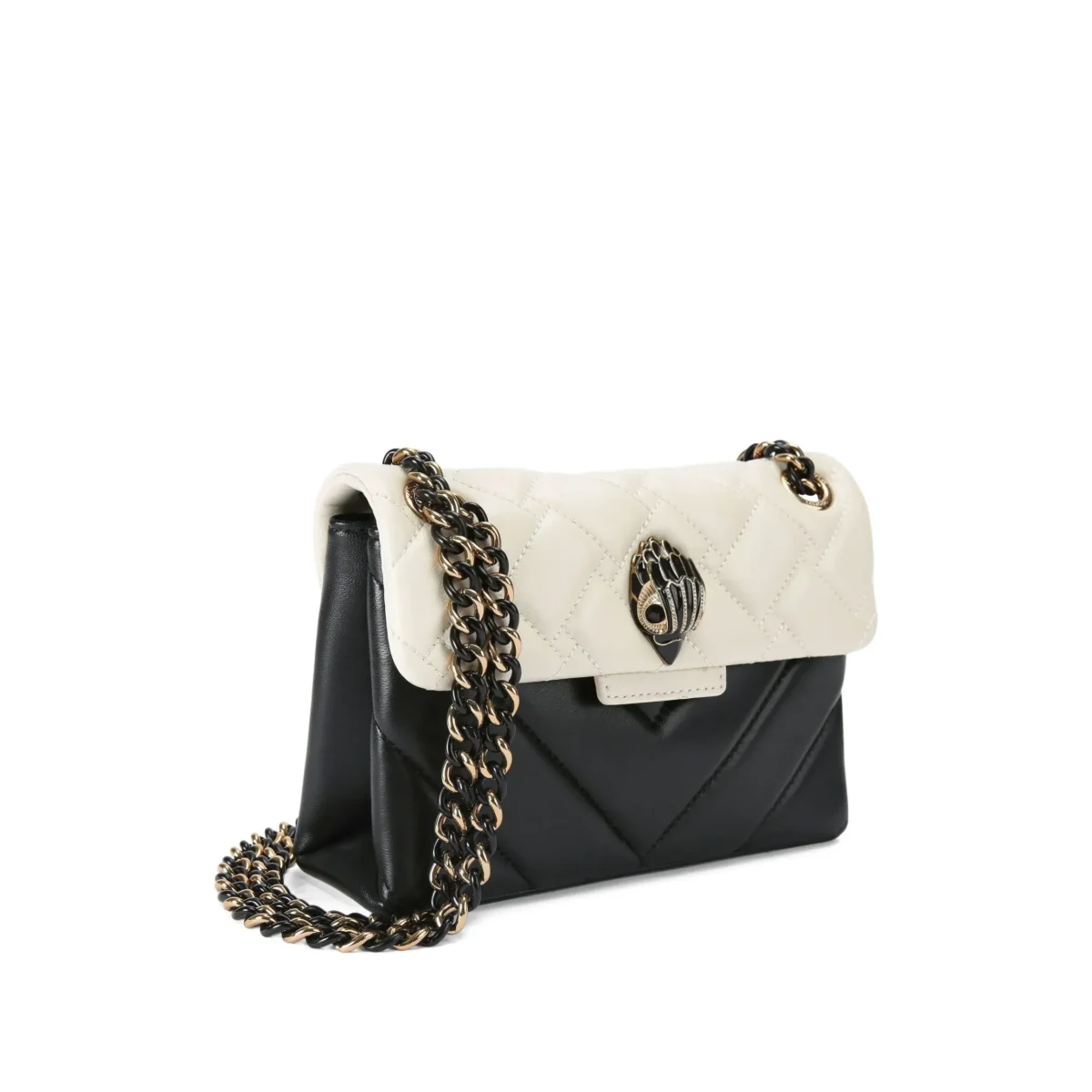 Kurt Geiger Kensington Union Jack Mini Bag – Black & White - Image 2