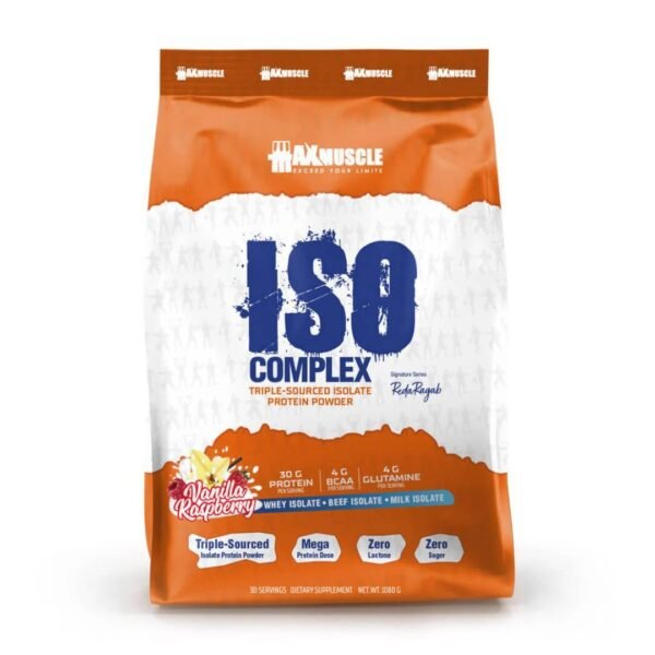 Max Muscle Iso Complex Isolate Protein – Vanilla Raspberry (1080G | 30 Servings)