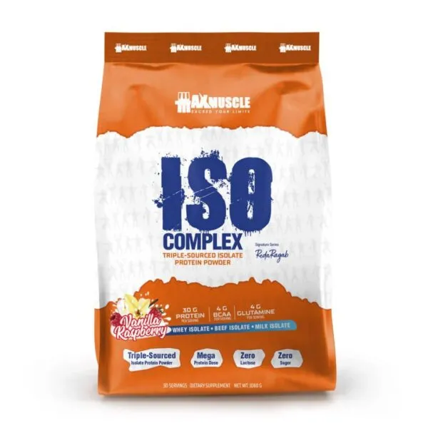 Max Muscle Iso Complex Isolate Protein – Vanilla Raspberry (1080G | 30 Servings)