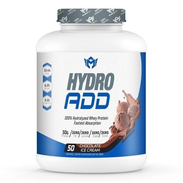 Muscle Add Hydro Add 100% Hydrolyzed Whey Protein – 1800G – Chocolate Ice Cream