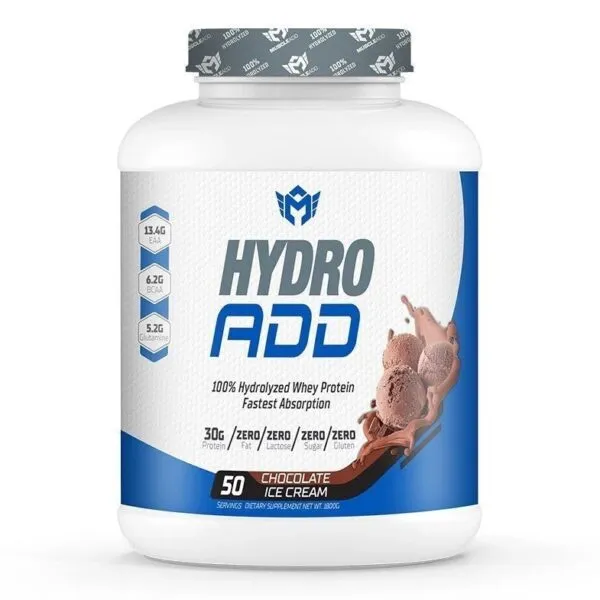 Muscle Add Hydro Add 100% Hydrolyzed Whey Protein – 1800G – Chocolate Ice Cream