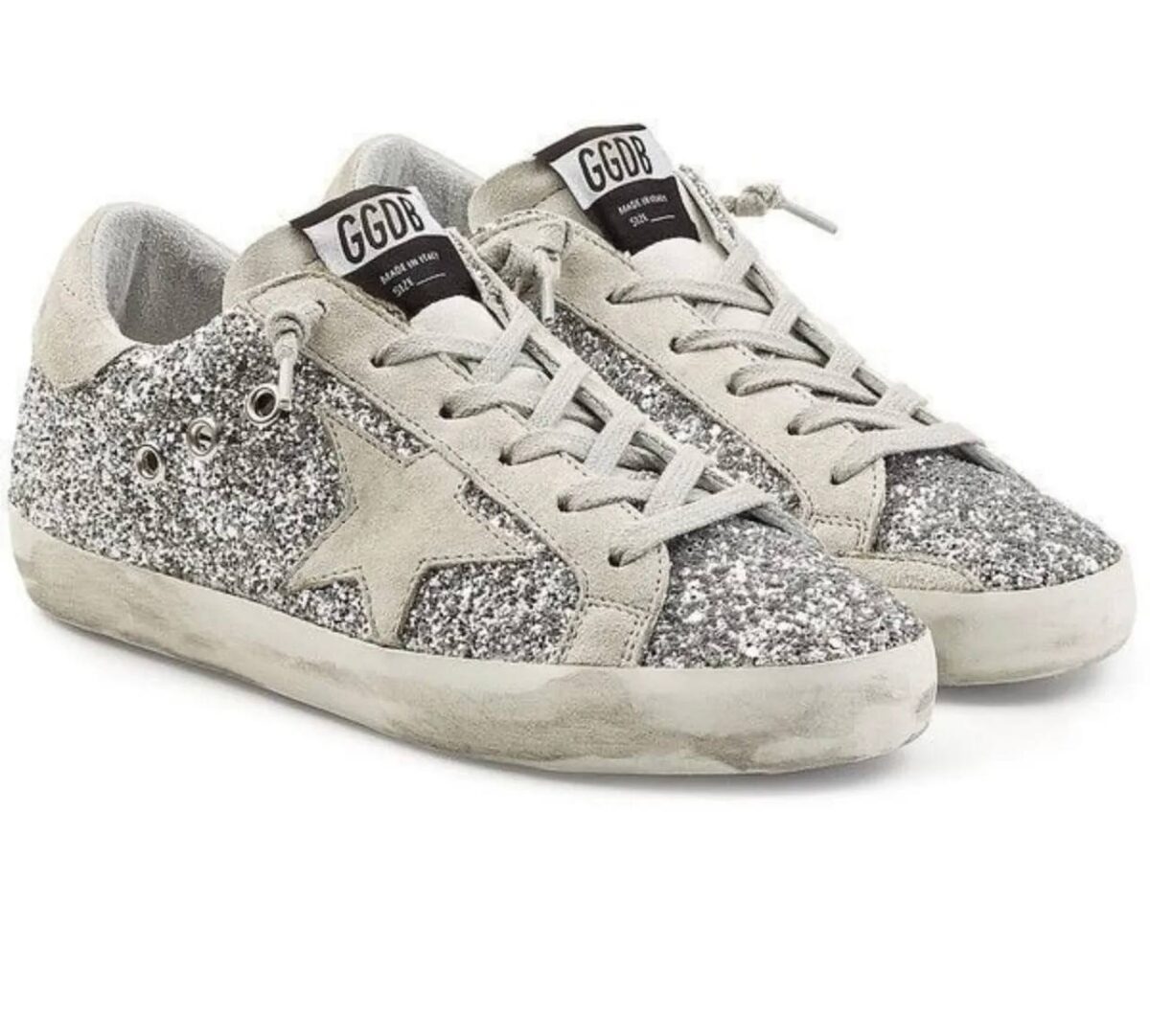 Golden Goose Women's Super-Star Silver Glitter Sneakers - Image 2
