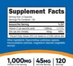 Nutricost Vitamin C with Zinc Supplement Capsules, 120 Servings - 1000mg - Image 4