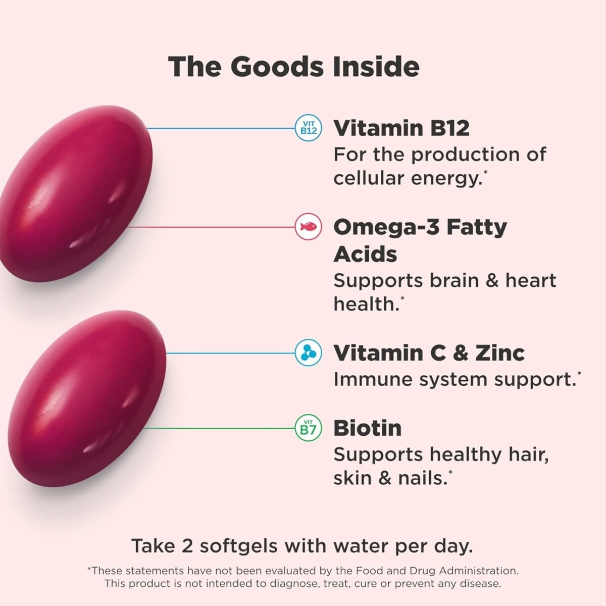 OLLY Women's Multivitamin Gummy, Vitamins A, D, C, E, Biotin, Folic Acid, Adult Chewable Vitamin, Berry Flavor with other natural ﬂavor, 45 Day Supply - Image 10