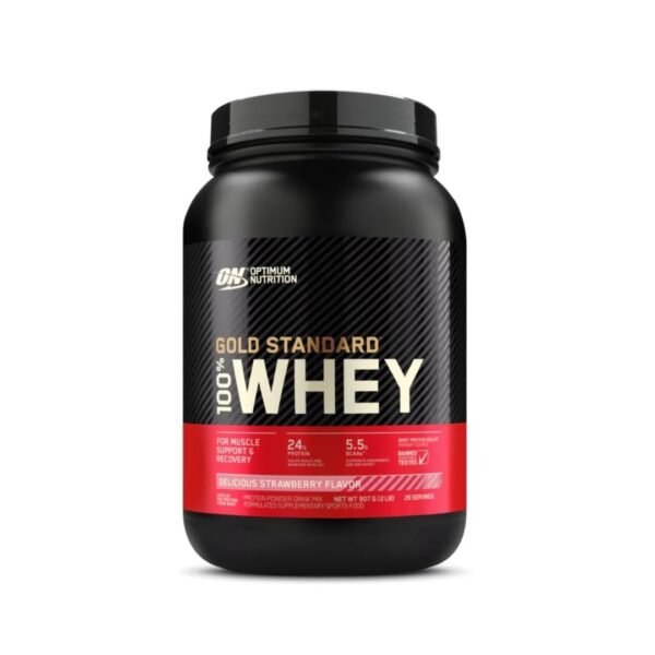 Optimum Nutrition 100% Whey Gold Standard – Strawberry – 907g