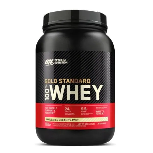 Optimum Nutrition 100% Whey Gold Standard (907g) – Vanilla Ice Cream