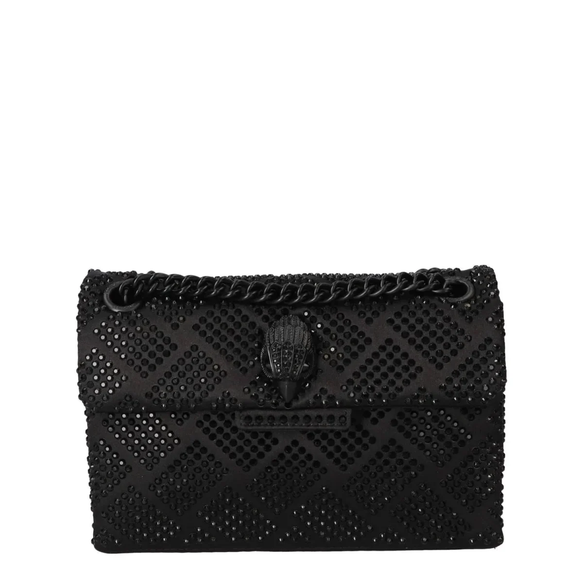 Kurt Geiger Kensington Glossy Union Jack Bag – Black Edition - Image 1
