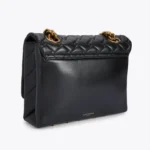 Kurt Geiger Kensington Large Quilted Leather Bag – Black - Image 4