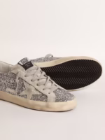 Golden Goose Women's Super-Star Silver Glitter Sneakers - Image 3