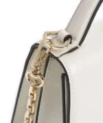 Karl Lagerfeld K/Signature Trapeze Crossbody – White Cow Leather - Image 2
