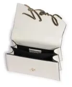 Karl Lagerfeld K/Signature Trapeze Crossbody – White Cow Leather - Image 4
