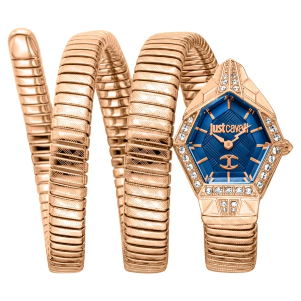 Just Cavalli JC1L304M0045 – Women's Rose Gold & Blue Watch