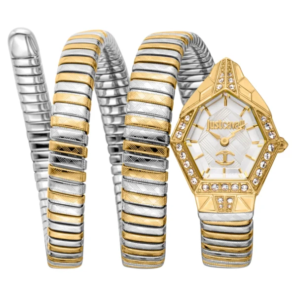 Just Cavalli JC1L304M0055 – Two-Tone Women's Watch in Yellow Gold & Silver
