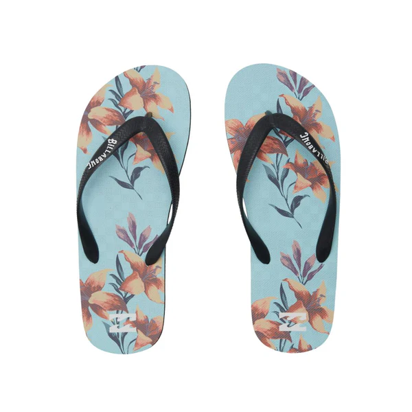 BILLABONG Tides Beach Flip-Flops – Black/Green