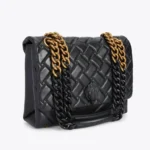 Kurt Geiger Kensington Large Quilted Leather Bag – Black - Image 2