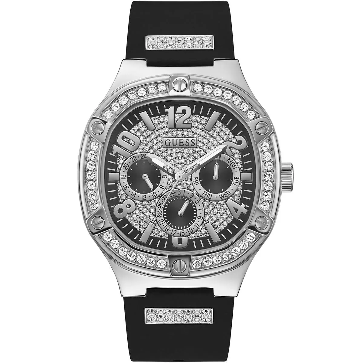 gw0641g1-guess-watch-men-crystals-black-dial-rubber-strap-quartz-battery-analog-duke Guess Nova Classic - Image 1