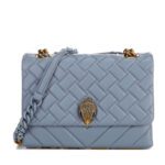 Kurt Geiger Kensington Large Shoulder Bag – Blue Leather