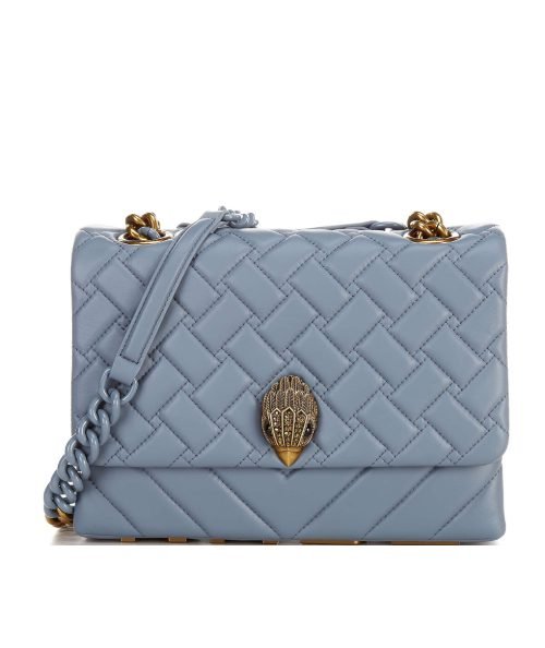Kurt Geiger Kensington Large Shoulder Bag – Blue Leather