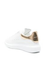 Alexander McQueen Women's Chunky Leather Sneakers with light Gold Glitter Heel - Image 3