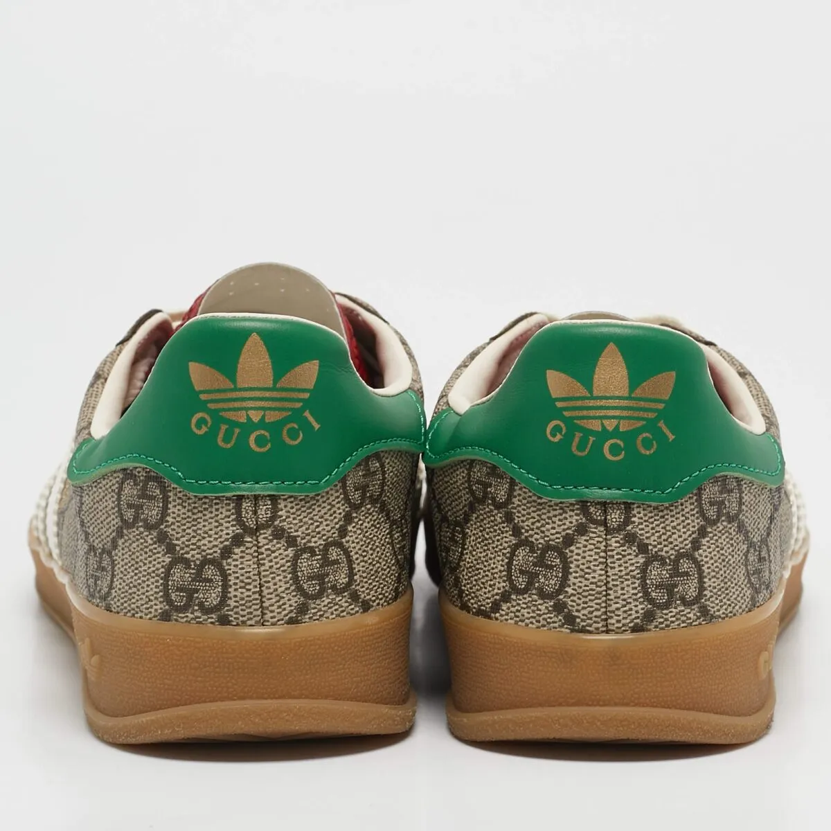 Gucci x Adidas Beige GG Supreme Canvas Gazelle Sneakers - Image 5