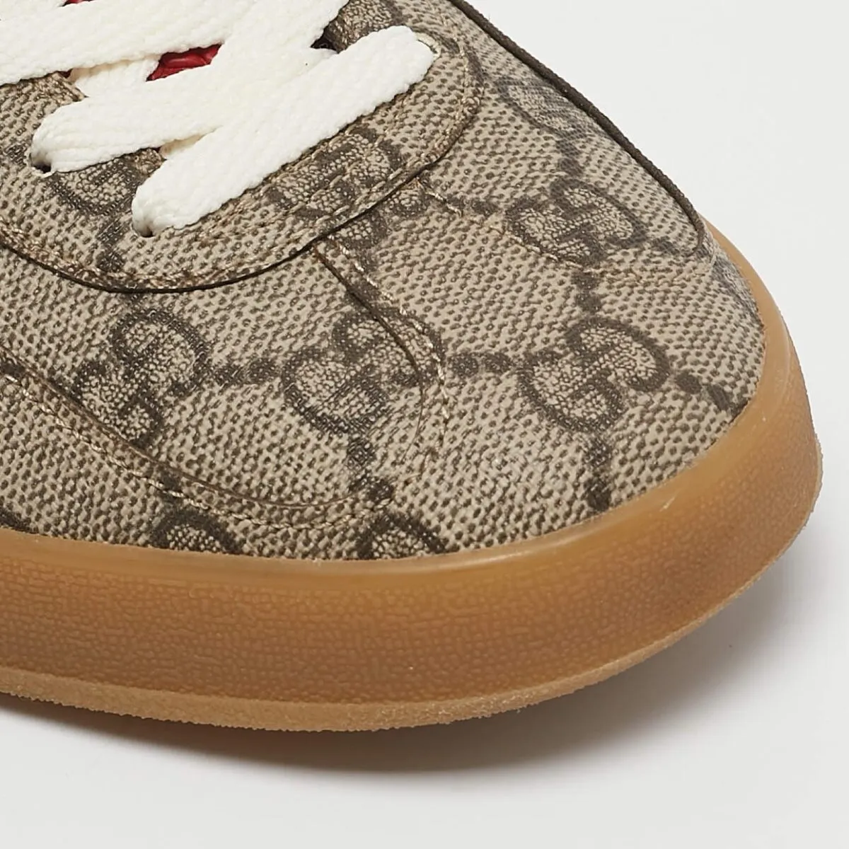 Gucci x Adidas Beige GG Supreme Canvas Gazelle Sneakers - Image 7