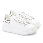 Alexander McQueen Oversized White black heel Sneakers - Image 4