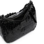 Versace Jeans Couture Sequin Logo Bag – Black & Silver - Image 3