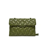 Kurt Geiger Kensington Drench Bag – Green Union Jack Leather