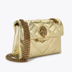 Kurt Geiger Kensington Mini Bag – Metallic Gold Leather - Image 5