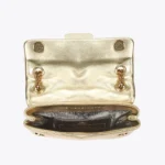 Kurt Geiger Kensington Mini Bag – Metallic Gold Leather - Image 3