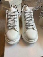 Alexander McQueen Oversized White black heel Sneakers - Image 9