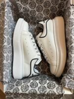 Alexander McQueen Oversized White black heel Sneakers - Image 6